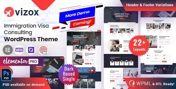 Vizox - Immigration Visa WordPress Theme Logo